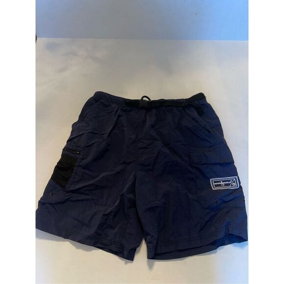 Hook & Tackle Fishing Outdoor Swim Trunks Mesh Lined Shorts Blue Men's LARGE A25 - Picture 2 of 7